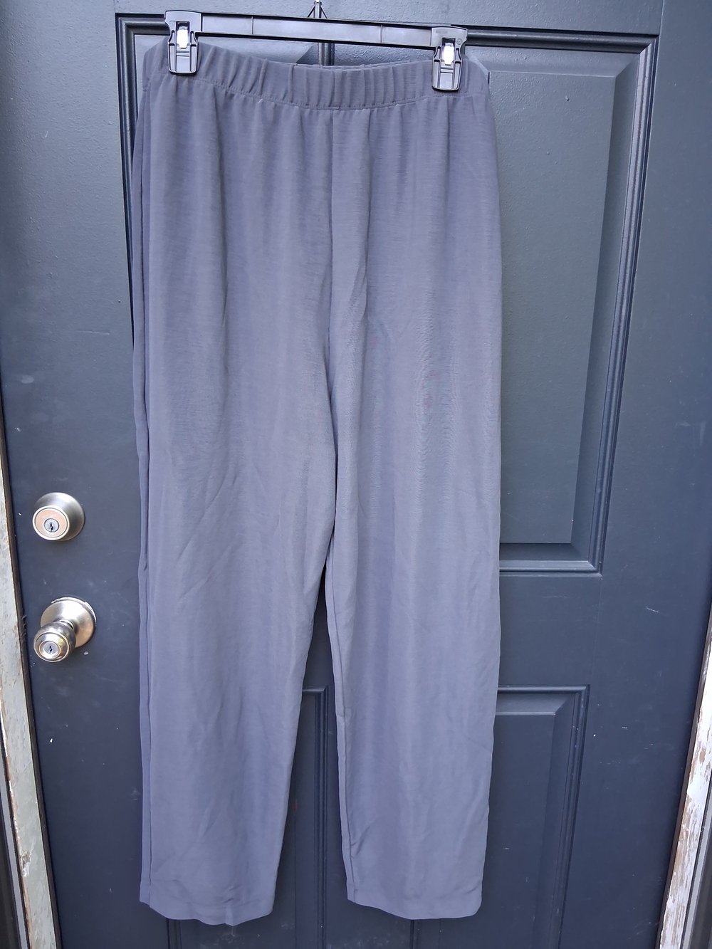 Susan Graver Men's Elastic-Waist Relaxed Sweatpants — Gray